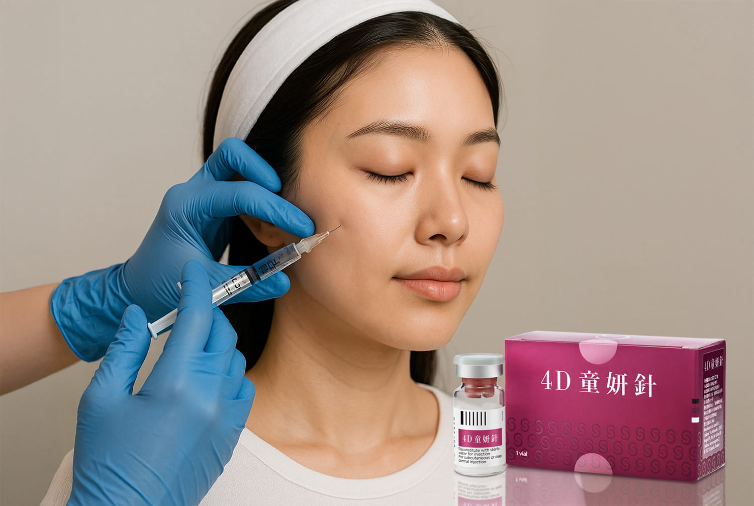 童顏針施打圖-童顏針是以「瓶」為單位計價，不是cc