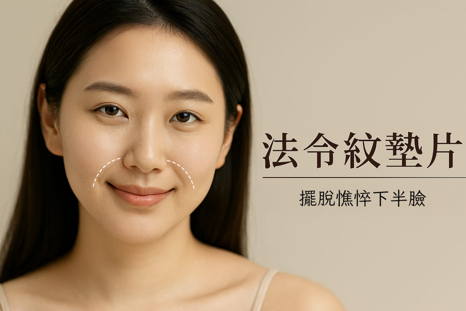 「骨架型」法令紋必須靠墊片補足結構支撐