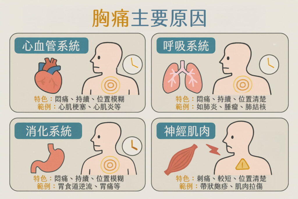 胸痛主要原因